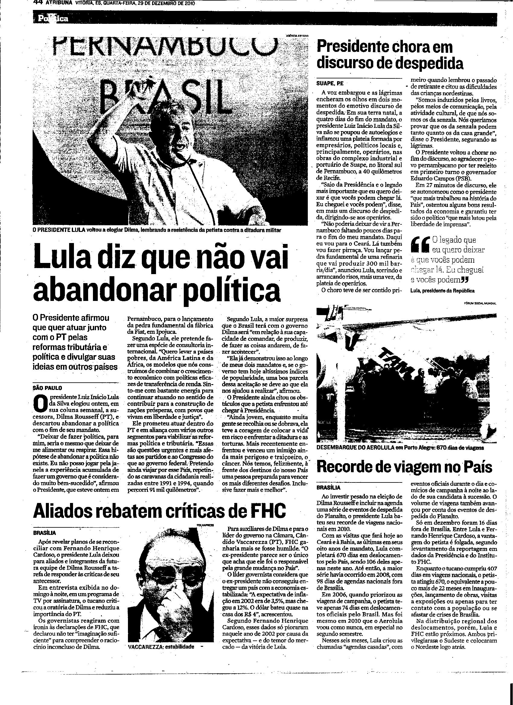 Lula diz que já tomou a decisão sobre pré-sal
